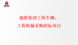 德勝集團工程車輛、工程機械采購招標(biāo)項目